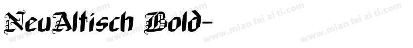 NeuAltisch Bold字体转换